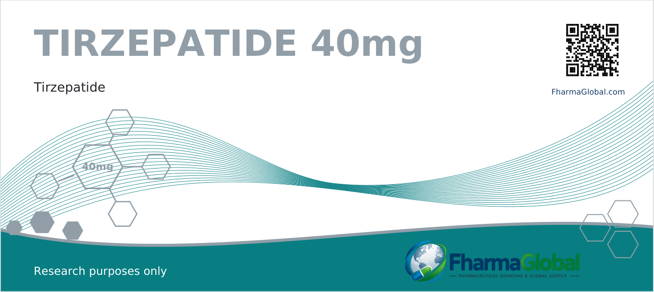 FharmaGlobal TIRZEPATIDE 40 mg front packaging artwork